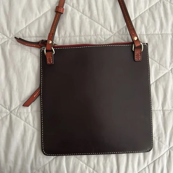 Dooney & Bourke Leather Crossbody Bag dark chocolate brown - Picture 9 of 16